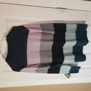 Tunic length color block sweater Size Large